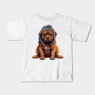 Winter Cane Corso Dog Kids T-Shirt